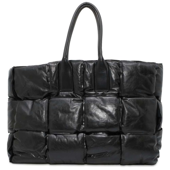 Bottega Veneta Intrecciato Maxi Squash Tote Bag Black - Picture 2 of 10